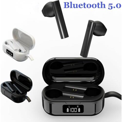 Bluetooth 5.0 Wireless Headset TWS Stereo Earphone MIC Bass In-Ear LED Digital Display Headphone For Samsung iPhone