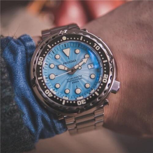 Proxima Luxury SBBN015/017 Mechanical Watch Men Sapphire NH35 Automatic Stainless Steel Dive Watches Mens Luminous Wristwatch