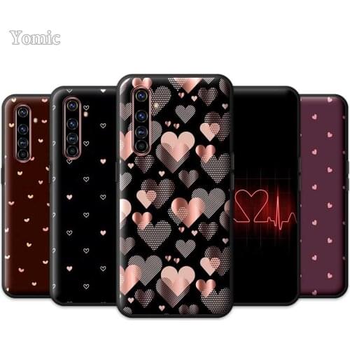 Animal Cute Love Heart Case for Realme 6 5 X2 X50 Pro 5G 6i 6S Narzo 10 10A X3 XT C3 C3i Soft Black Silicone Phone Bags Cover