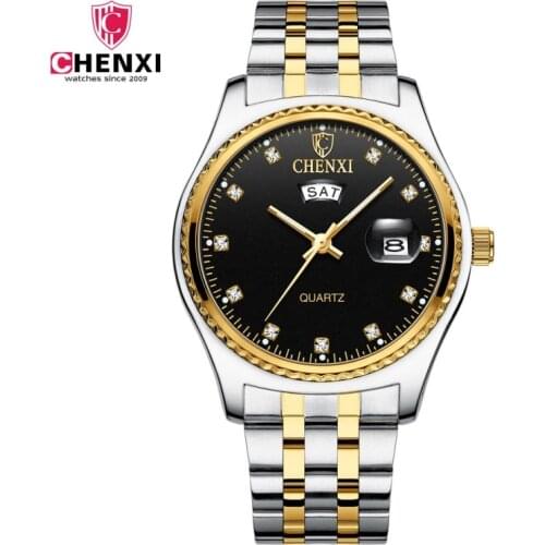 CHENXI Brand Men Watches Luxury Sport Quartz 30M Waterproof Watches Mens Stainless Steel Auto Date Wristwatch relogio masculino