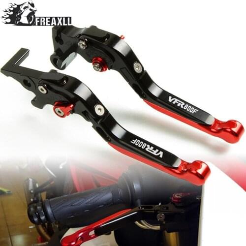 CNC Aluminum Motorcycle Handlebar Grips Brake Clutch Levers Adjustable Folding Extendable For Honda VFR800F VFR 800 F 2002-2017