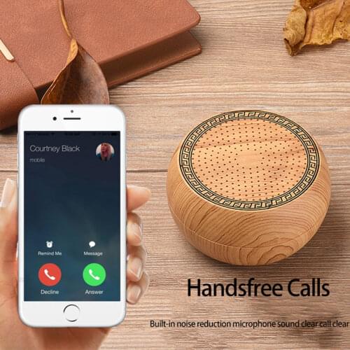 Portable Outdoor Wood Bluetooth Speaker With MIC, Mini Handcrafted Retro, TF Card Mp3 Player, HD Sound Enhass Bass Music Box