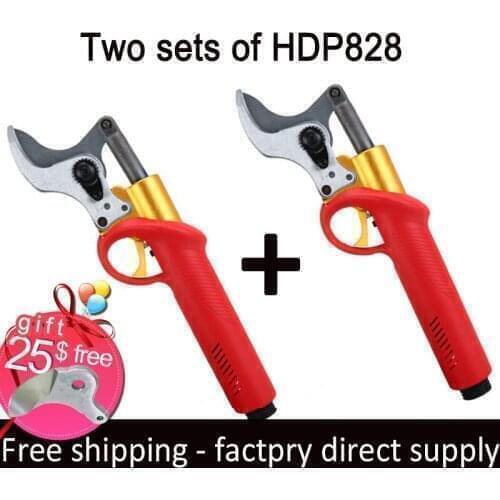 Two sets of HDP828 40mm electric pruner pruning shears 8-10 hours lasting powerful new arrival