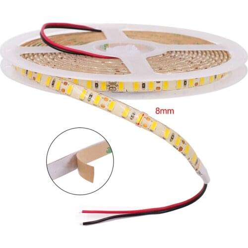 5M LED Strip 12V 5630 Flexible Light 8MM 120 LED/m 600 Pixel Tape String Light 5730 Supper Bright Cool White/ Warm White Lamp