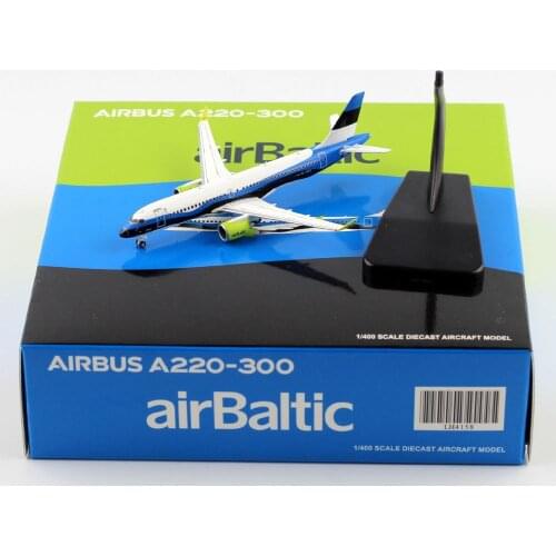 1:400 Alloy Collectible Plane Gift JC Wings LH4158 Air Baltic Airbus A220-300 Diecast Aircarft JET Model Reg#YL-CSJ With Stand