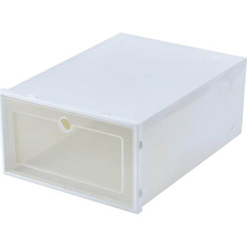 1Pc Transparent shoe box storage shoe boxes thickened dustproof shoes organizer box can be superimposed combination shoe cabinet