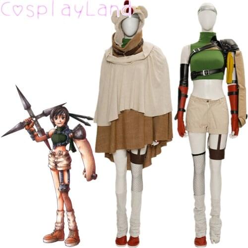 Final Fantasy Remake Cosplay Yuffie Kisaragi Costume Halloween Women Outfit Game FF7 Warrior Suit With Props Shoes