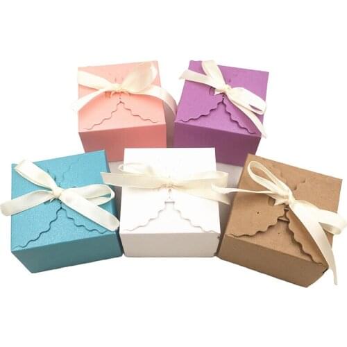 Colorful Paper Gift Box Kraft Packing Boxes For Candy Snack Cake Chocolate Cookies Wedding Birthday Easter Party Supplies