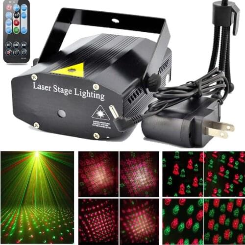 Mini Stroboscope Projector Meteor Star Love Laser Light Music Home DJ Xmas Party Disco Stage Flash Lighting Strobe Lights Gift