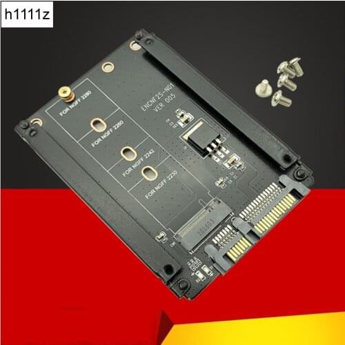 Metal Case B+M Key M.2 NGFF SSD To 2.5 SATA 6Gb/s Adapter Card With Enclosure Socket M2 NGFF Adapter W/ 5 Screw M.2 SATA Adapter