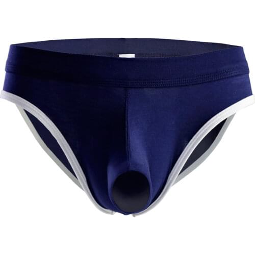 Mens Briefs Modal Panties Ultra-thin Breathable Underpants Man Low Waist Solid Trunk Elephant Nose Briefs Comfortable Underwear