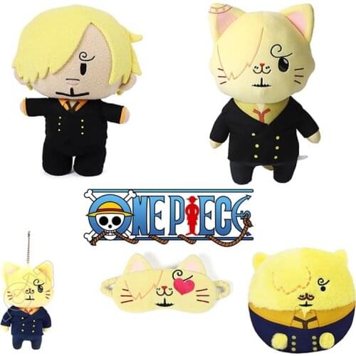 Stuffed One Piece Movic Doll Plush Pendant Toys For Children Adult Sanji With Cat Face Collectible Kawaii Cotton Anime One Piece