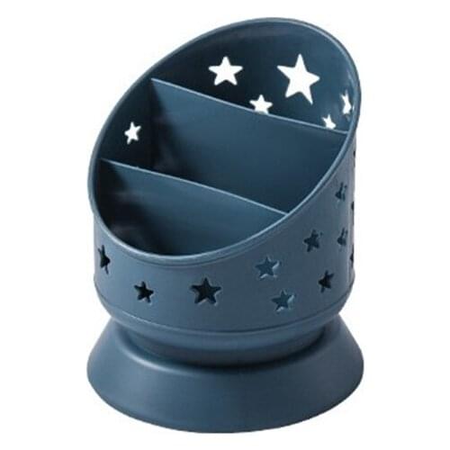 Desktop Pen Holder Cartoon Hollow-out Stars Style Students Stationery Storage Holder Large Capacity Office Supplies