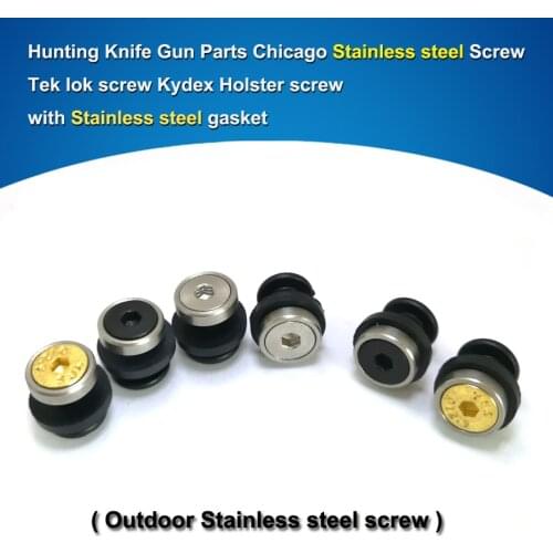New 7.5mm Stainless steel screw & gasket knife scabbard chicago screw for Kydex Holster holeTek lok buckle tools 5mm hole