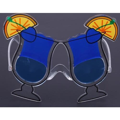 Novelty Beer Goggles Glasses Hawaiian party Funny Favour Gift Beer Cup Cocktail Sunglasses Stag Night Hen Fancy Dress Props blue