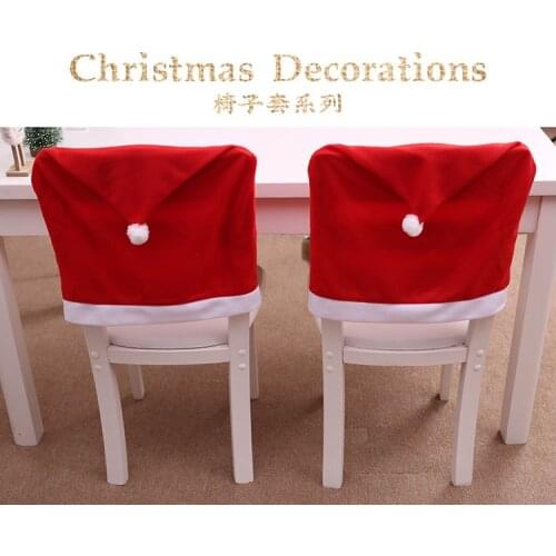 New Christmas velvet red festive cloth chair cover stool cover