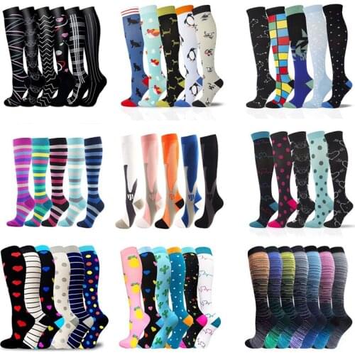 Wholesale Compression Socks Dropship Varicose Veins Fitness Nurses Soccer Socks Tube Outdoor Running Long Pressure Stockings