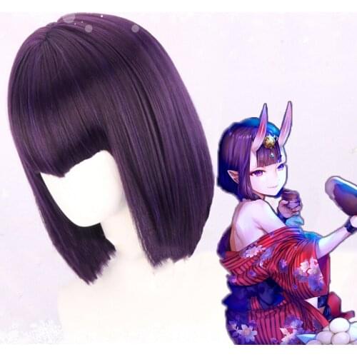 Game Fate Grand Order Cosplay Wigs Shuten Douji Cosplay Heat Resistant Synthetic Wig Hair Halloween Party Women Cosplay Wig