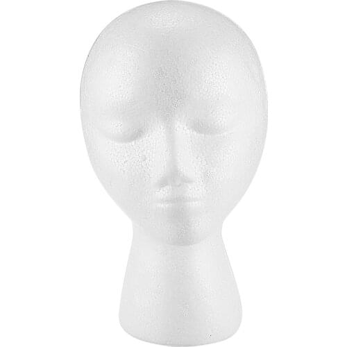 Styrofoam Foam Mannequin Wig Head Display Hat Cap Wig Holder White Foam Head