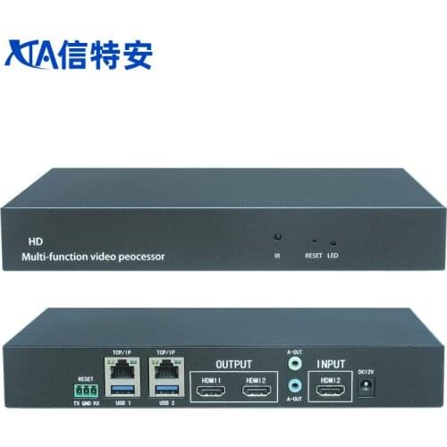 Pure hardware projection fusion dual channel projector fusion device two channel edge fusion splicing processor software