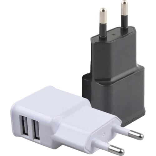 Fast Charger Dual-Port Wall Charger Plug with Cables USB C Charger Power Wall Charger 5V/2A 2-Port USB Wall Charger