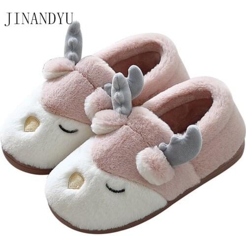 Couple Cute Home Slippers Women Shoes Casual Warm Fluffy Shoes Women Winter Indoor Shoes for Women Fashion House Fur Slippers