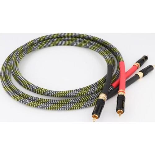 Pair QED Signature OFC Silver-Plated audio interconnect cable, signal Wire, nakamiche jack connector audio cable,Audiophile HIFI