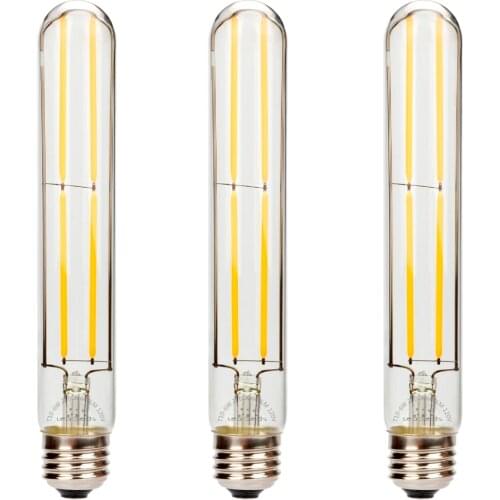 Leadleds T30 185 LED Filament Bulb 6w E27 Vintage Tubular LED edison bulb 2700k Warm White 120v 220v decoration lights lampadas