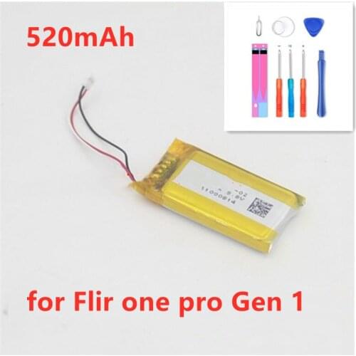 Top Brand 100% New 520mAh Battery for Flir one pro Gen 1 3 Thermal Imaging Camera Batteries
