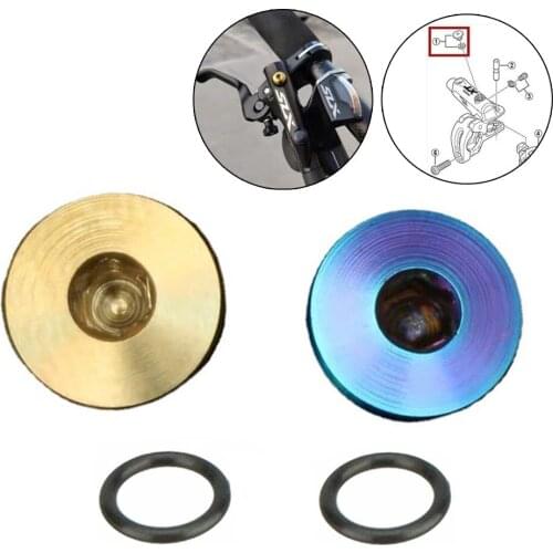 Bike Bleed Titanium Bolts O-Ring For-Shimano XT SLX Zee Deore & LX Bicycle Oil Pot Cover Oil Filling Hole Screw 8.85mm 10mm Part