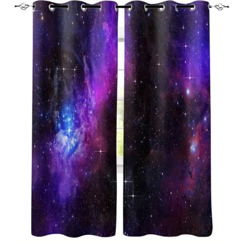 Starry Sky Universe Starlight Modern Curtains for Living Room Bedroom Kitchen Curtains Drapes Window Treatments