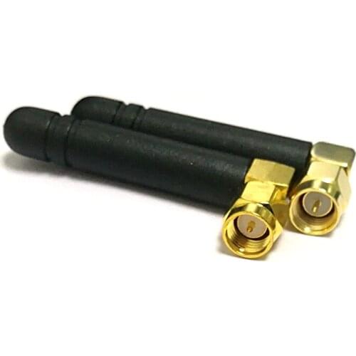 1piece 2.4Ghz antenna 2.4g wifi antenna SMA male right angle connector 2dbi signal booster NEW high quality antenna wi-fi