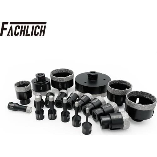 1pc Dry Vacuum Brazed Crown Diamond Drilling Core Bits Ceramic Tile Hole Saw Cutter Drill Bits for Granite Marble M14 Thread