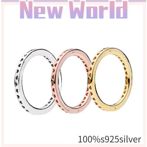 Hot style 100%925 Sterling Silver Charm Ring Pandodiy Love Ring is a classic personalized gift for women for their anniversary