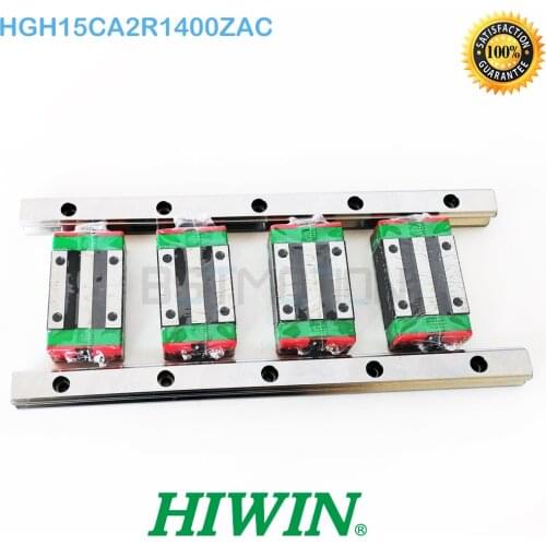 100% Original HIWIN 15mm Linear Guide HGR15 4x 1400mm Linear Rail 8x HGH15CA Linear Slide Carriage HGH15CA2R1400ZAC