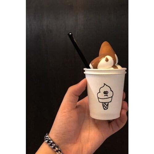 100pcs Net Red disposable ice cream cup 250ml coffee paper cup thick milk tea juice drinking cups party supplies favors cups