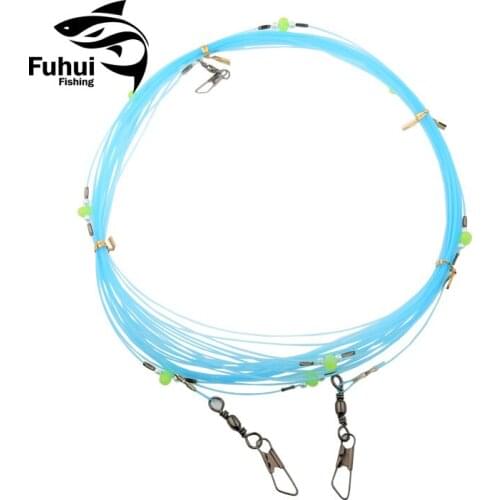 18 m group of rotating noctilucent beads hookless sea fishing boats with nylon fishing line diameter of 1 mm