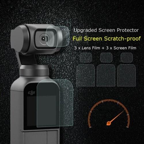 3+3 pcs /lot Screen Protector Film+Lens Protecive Film for DJI OSMO Pocket Camera Accessories