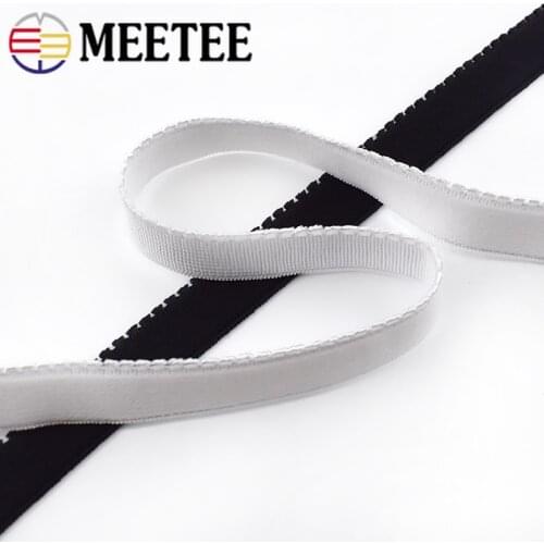 45Meters Meetee 12mm Elastic Bands Suede Bra Underwear Shoulder Strap Rubber Band DIY Sewing Pants Clothes Accessories