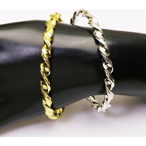 5Pcs New design Slim Spiral bangles jewelry Mix color high quality Metal bangle fashion jewelry for women 51370