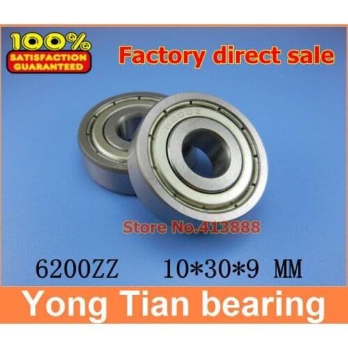 500pcs/lot free shipping Wholesale Miniature deep groove ball bearing 6200ZZ 10*30*9 mm