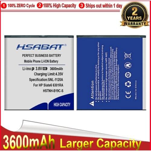 HSABAT 0 Cycle 3600mAh HSTNH-B19C-S Battery for HP Slate6 6301RA Pomegranate Replacement Accumulator