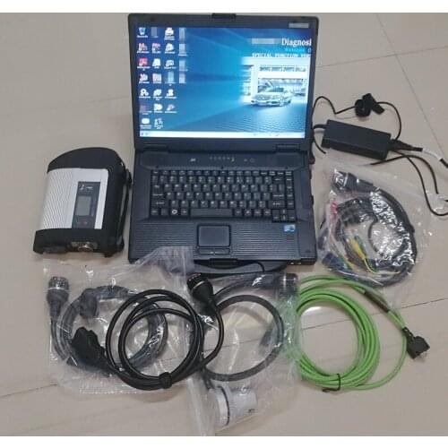 Used Laptop CF52 and SSD with V12/2020 HHTwin Engineer Software installed well for Auto Diagnosis MB STar C4 Sd Compact C4