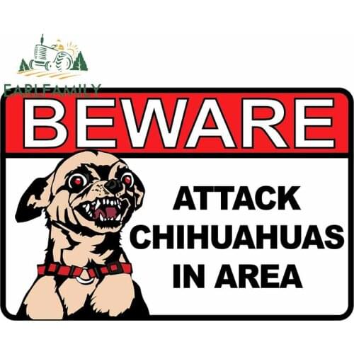 EARLFAMILY 13cm x 8.7cm For Warning Sign Car Stickers Fashion Fine Decal Personality Creative Waterproof Bumper Decoration