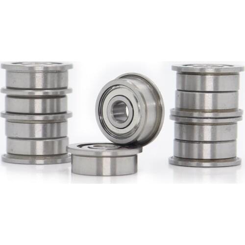 F624ZZ Flange Bearing 4x13x5 mm ABEC-1 ( 10 PCS ) F624 Z ZZ Flanged Ball Bearings