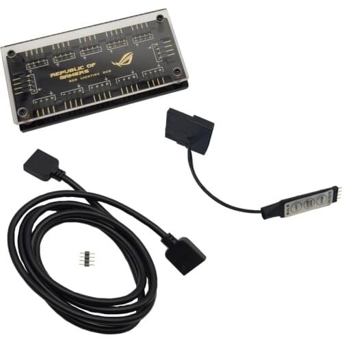 HUB use for Power Supply Port SATA ASUS AURA SYNC Cable Motherboard Fan Interface 12V 4 PIN 5V 3 PIN Splitter HUB RGB