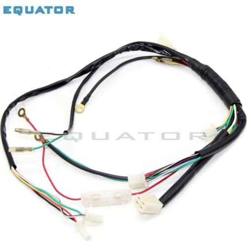 Motorcycle dirt pit bike ATV QUad parts Motorbike Full Electrics Wiring Harness for 50CC-110CC ATV Bike DXY88