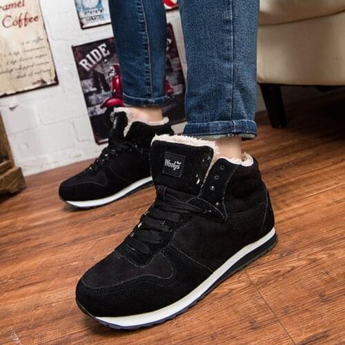 New Boots Men Work Shoes Winter Shoes For Men Snow Plush Sneakers Super Warm Mens Boots Outdoor Male Hiking Boots Botas Hombre