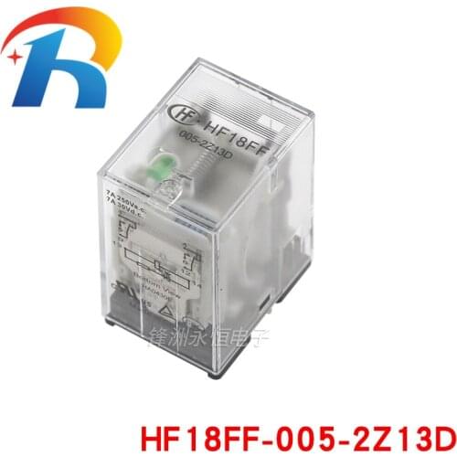 NEW HF18FF-005-2Z13D 5VDC HF18FF-012-2Z13D 12VDC HF18FF-024-2Z13D 24VDC two groups conversion 8PIN plug-in 7A 250VAC relay 2Z1