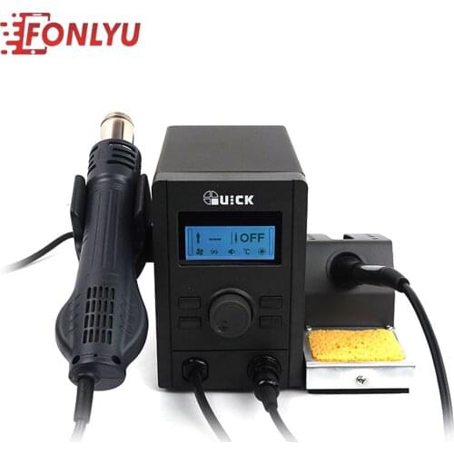 QUICK 715 2 In 1 Soldering Station Equal To QUICK 2008 Air gun and QUICK 936A soldering iron combinati For MotherBoard Repair